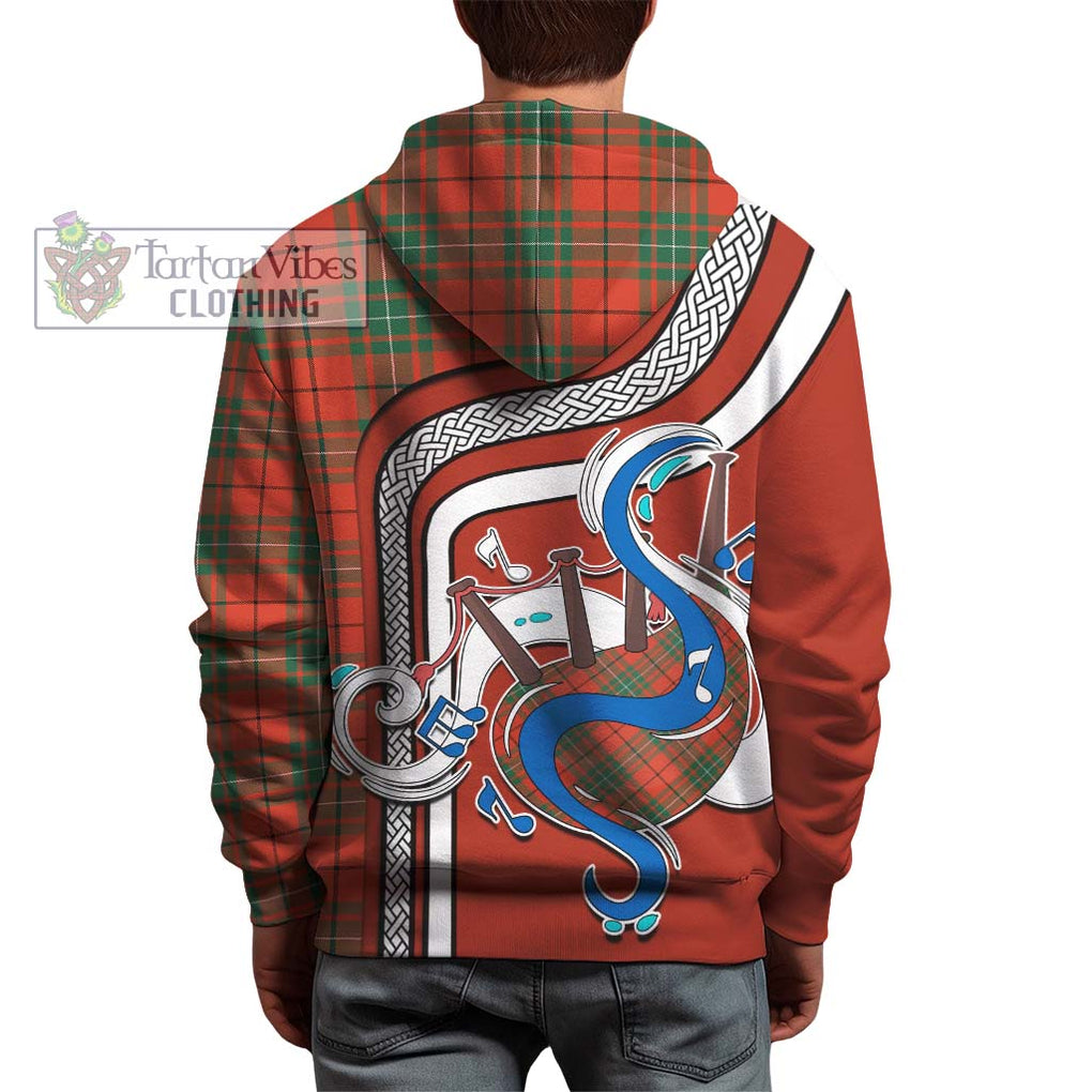 MacAulay Ancient Tartan Hoodie with Epic Bagpipe Style - Tartanvibesclothing Shop