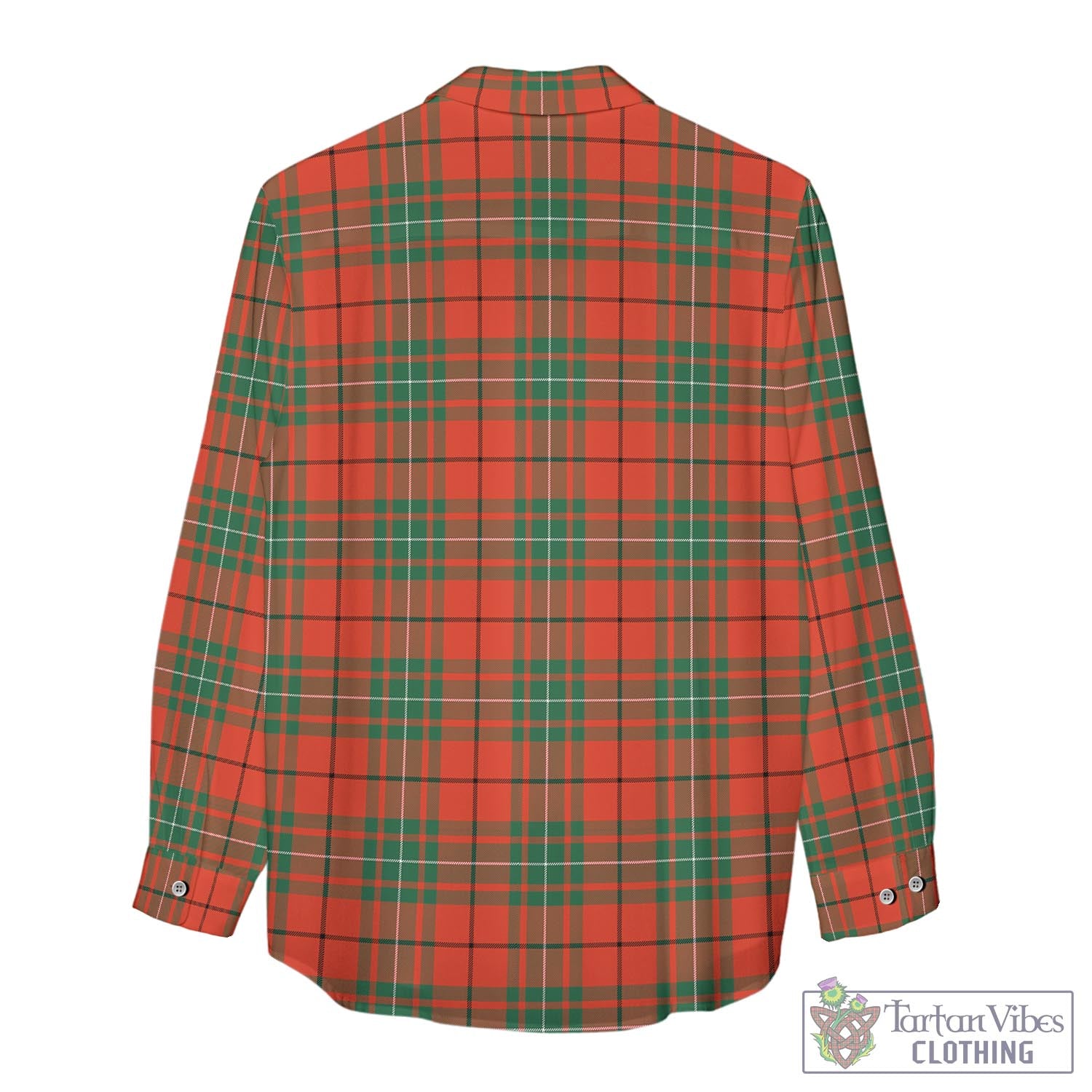 Tartan Vibes Clothing MacAulay Ancient Tartan Womens Casual Shirt with Family Crest