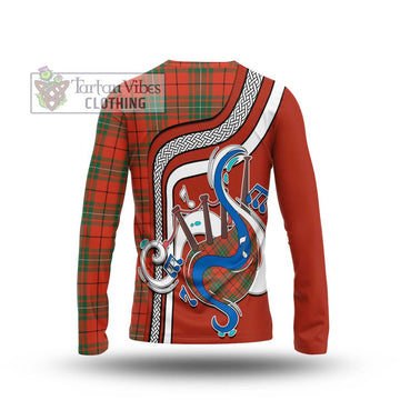 MacAulay Ancient Tartan Long Sleeve T-Shirt with Epic Bagpipe Style