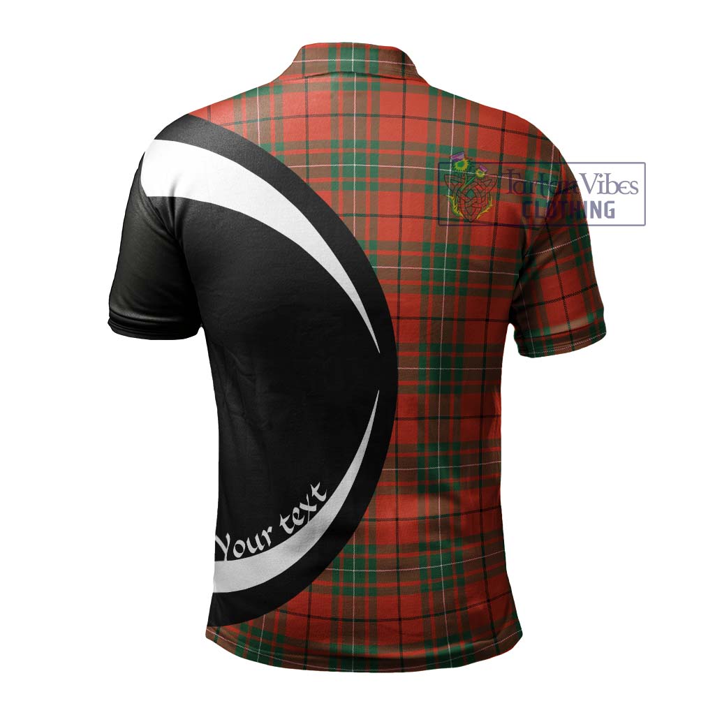 Tartan Vibes Clothing MacAulay Ancient Tartan Men's Polo Shirt with Family Crest Circle Style