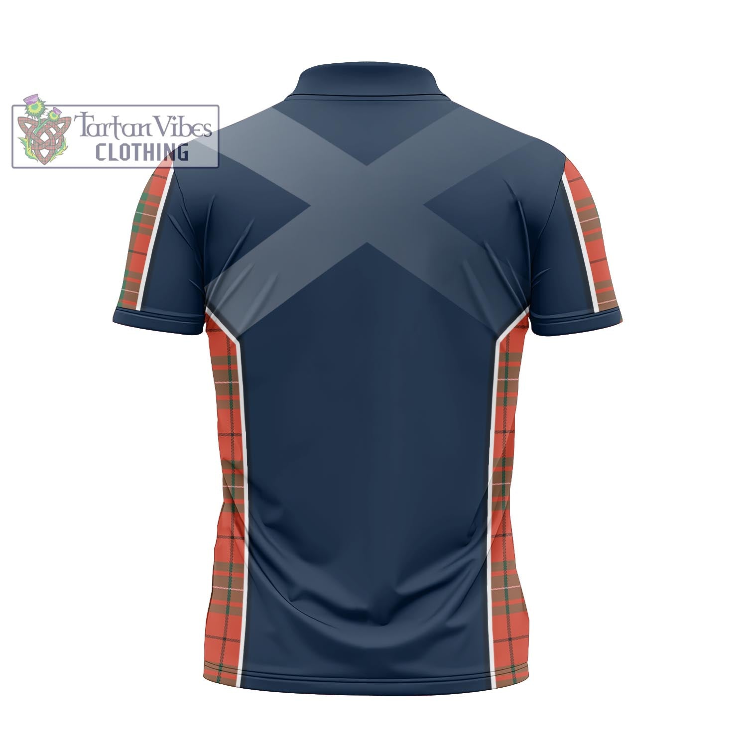 Tartan Vibes Clothing MacAulay Ancient Tartan Zipper Polo Shirt with Family Crest and Scottish Thistle Vibes Sport Style