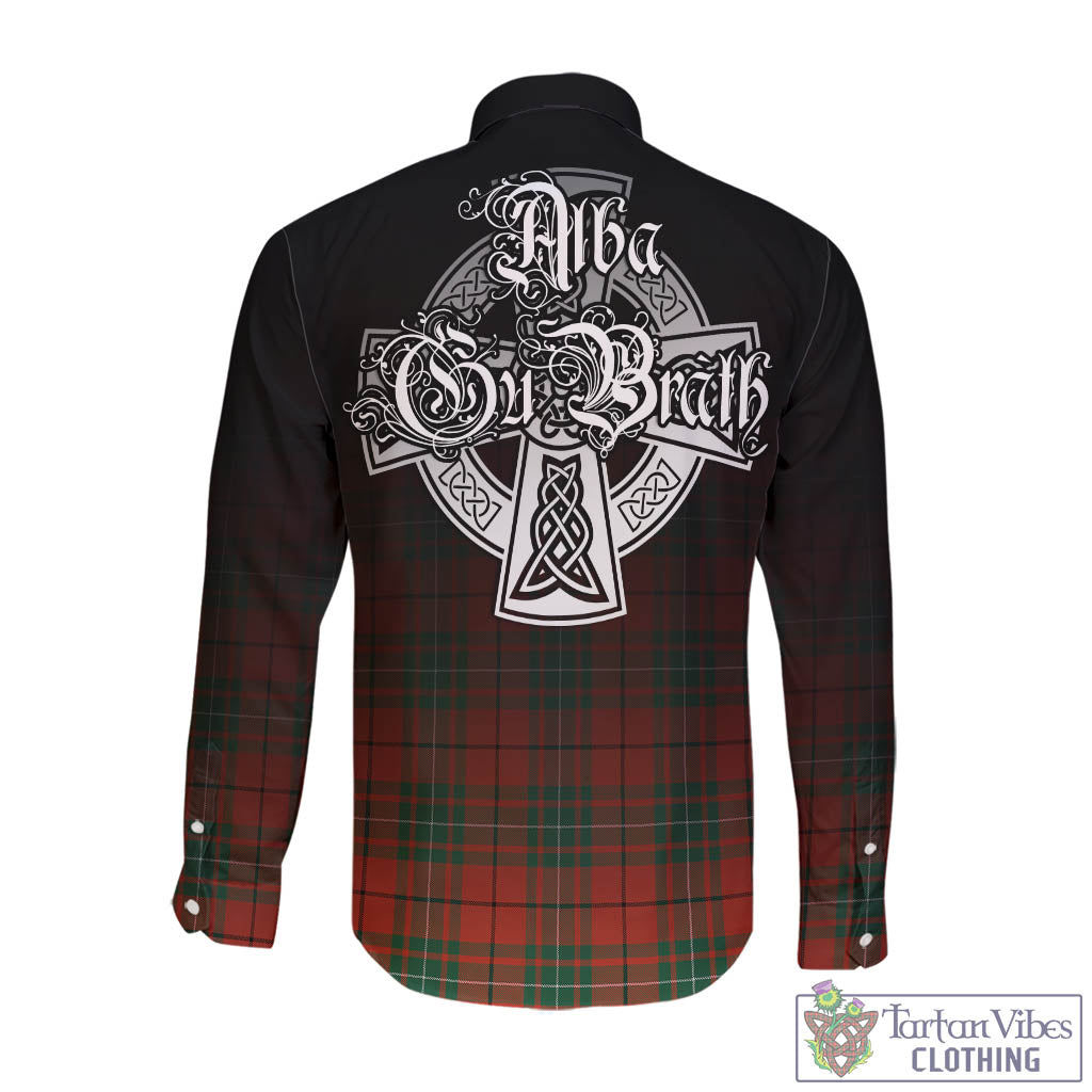 Tartan Vibes Clothing MacAulay Ancient Tartan Long Sleeve Button Up Featuring Alba Gu Brath Family Crest Celtic Inspired