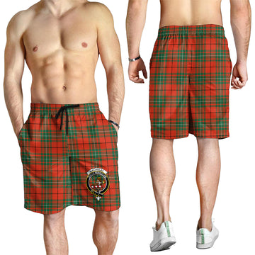 MacAulay Ancient Tartan Mens Shorts with Family Crest