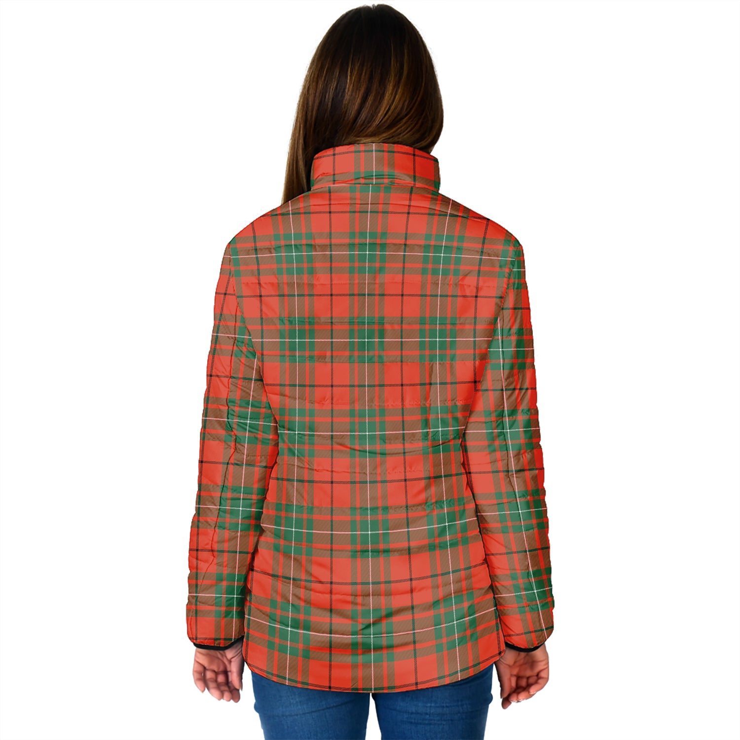 MacAulay Ancient Tartan Padded Jacket with Family Crest - Tartan Vibes Clothing