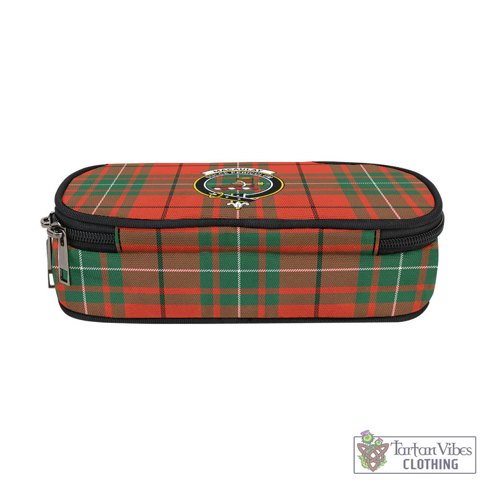 Tartan Vibes Clothing MacAulay Ancient Tartan Pen and Pencil Case with Family Crest