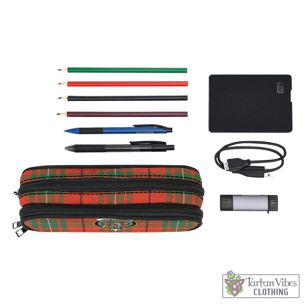 Tartan Vibes Clothing MacAulay Ancient Tartan Pen and Pencil Case with Family Crest