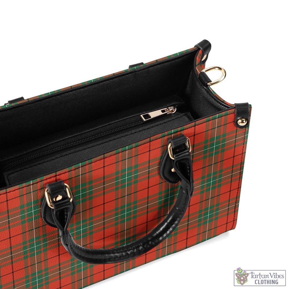 Tartan Vibes Clothing MacAulay Ancient Tartan Luxury Leather Handbags