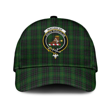 MacAulay Hunting Tartan Classic Cap with Family Crest