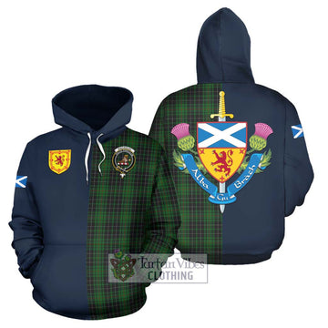 MacAulay Hunting Tartan Hoodie Alba with Scottish Lion Royal Arm Half Style