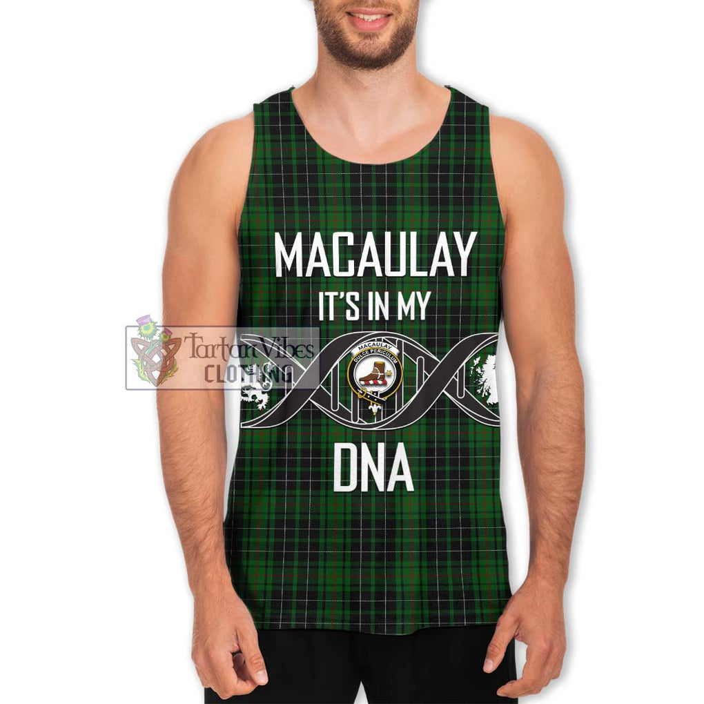 MacAulay Hunting Tartan Men's Tank Top with Family Crest DNA In Me Style Men - Tartanvibesclothing Shop