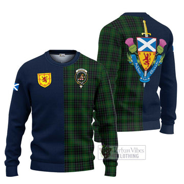 MacAulay Hunting Tartan Ugly Sweater with Scottish Lion Royal Arm Half Style