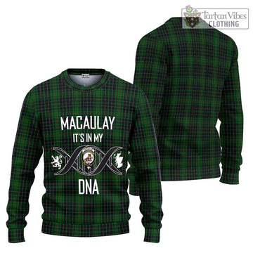 MacAulay Hunting Tartan Ugly Sweater with Family Crest DNA In Me Style