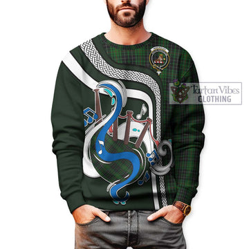 MacAulay Hunting Tartan Sweatshirt with Epic Bagpipe Style