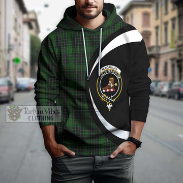 MacAulay Hunting Tartan Hoodie with Family Crest Circle Style