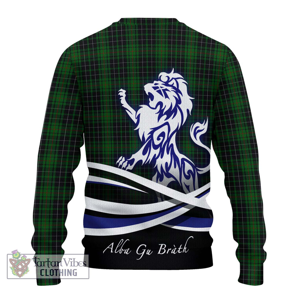 MacAulay Hunting Tartan Knitted Sweater with Alba Gu Brath Regal Lion Emblem - Tartanvibesclothing Shop