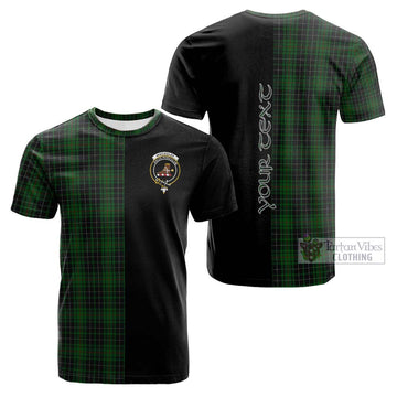 MacAulay Hunting Tartan Cotton T-shirt with Family Crest and Half Of Me Style