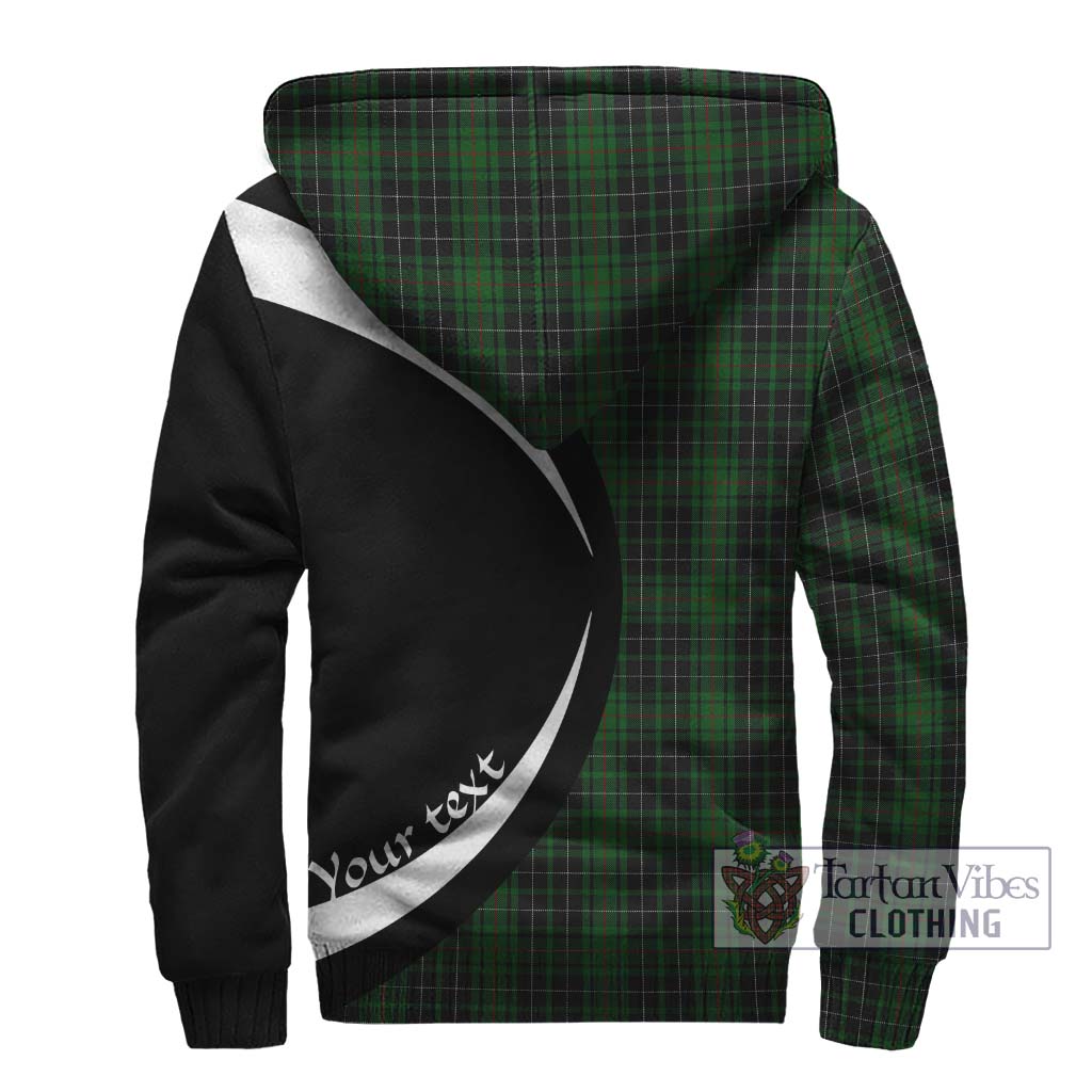 MacAulay Hunting Tartan Sherpa Hoodie with Family Crest Circle Style - Tartan Vibes Clothing