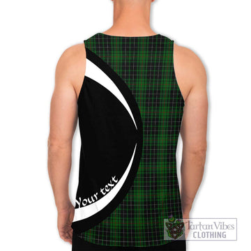 MacAulay Hunting Tartan Men's Tank Top with Family Crest Circle Style