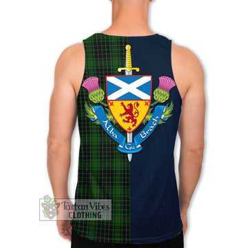 MacAulay Hunting Tartan Men's Tank Top Alba with Scottish Lion Royal Arm Half Style