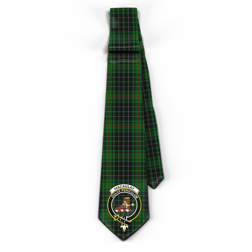 MacAulay Hunting Tartan Classic Necktie with Family Crest - Tartan Vibes Clothing