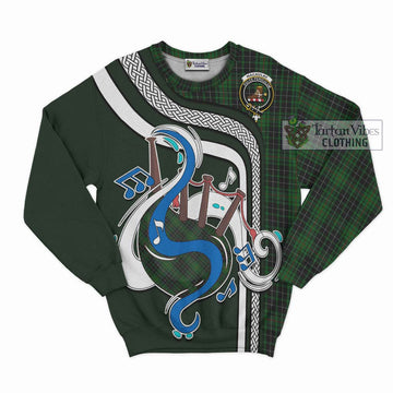 MacAulay Hunting Tartan Sweatshirt with Epic Bagpipe Style