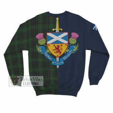 MacAulay Hunting Tartan Sweatshirt Alba with Scottish Lion Royal Arm Half Style