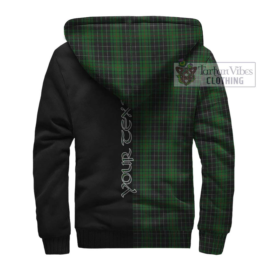 MacAulay Hunting Tartan Sherpa Hoodie with Family Crest and Half Of Me Style - Tartanvibesclothing Shop