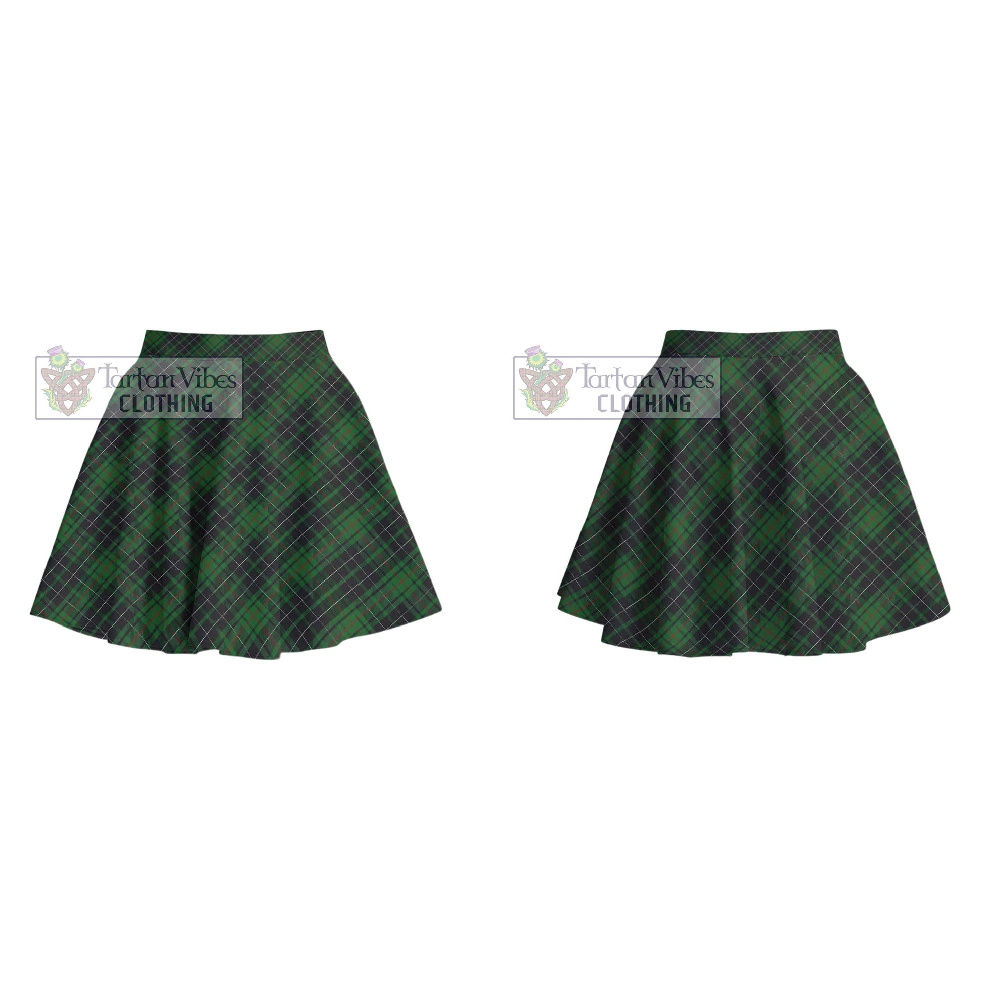 Tartan Vibes Clothing MacAulay Hunting Tartan Women's Plated Mini Skirt