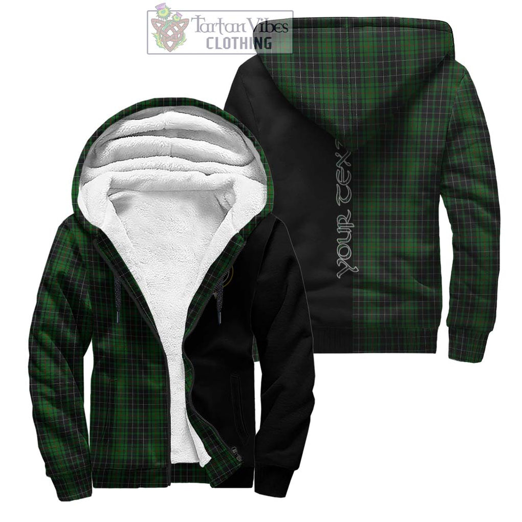 MacAulay Hunting Tartan Sherpa Hoodie with Family Crest and Half Of Me Style Unisex - Tartanvibesclothing Shop