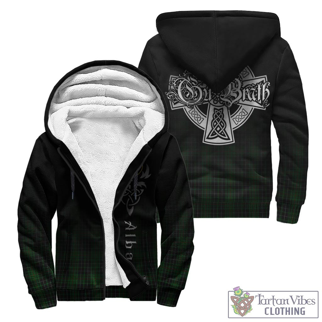 Tartan Vibes Clothing MacAulay Hunting Tartan Sherpa Hoodie Featuring Alba Gu Brath Family Crest Celtic Inspired