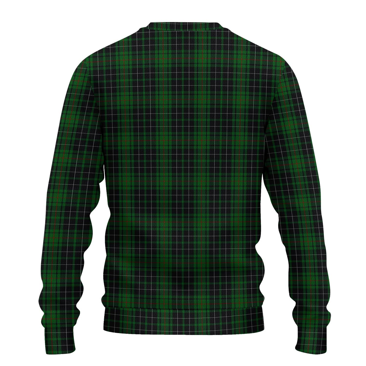 MacAulay Hunting Tartan Knitted Sweater with Family Crest - Tartanvibesclothing