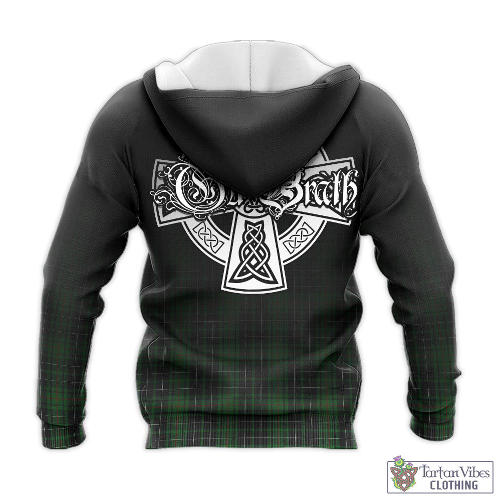 Tartan Vibes Clothing MacAulay Hunting Tartan Knitted Hoodie Featuring Alba Gu Brath Family Crest Celtic Inspired