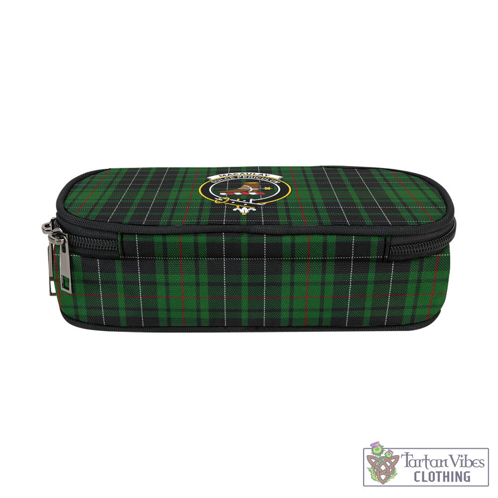 Tartan Vibes Clothing MacAulay Hunting Tartan Pen and Pencil Case with Family Crest