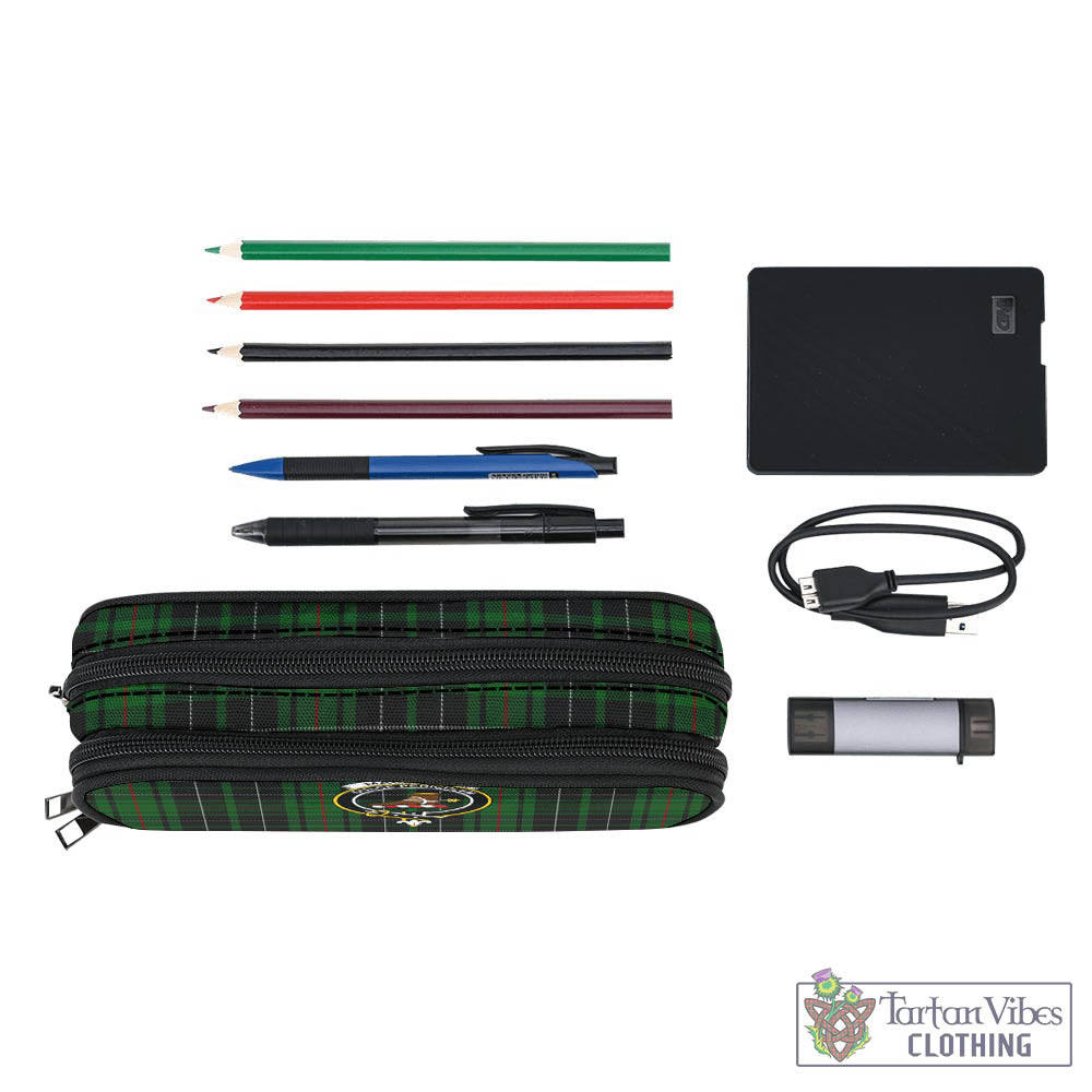 Tartan Vibes Clothing MacAulay Hunting Tartan Pen and Pencil Case with Family Crest