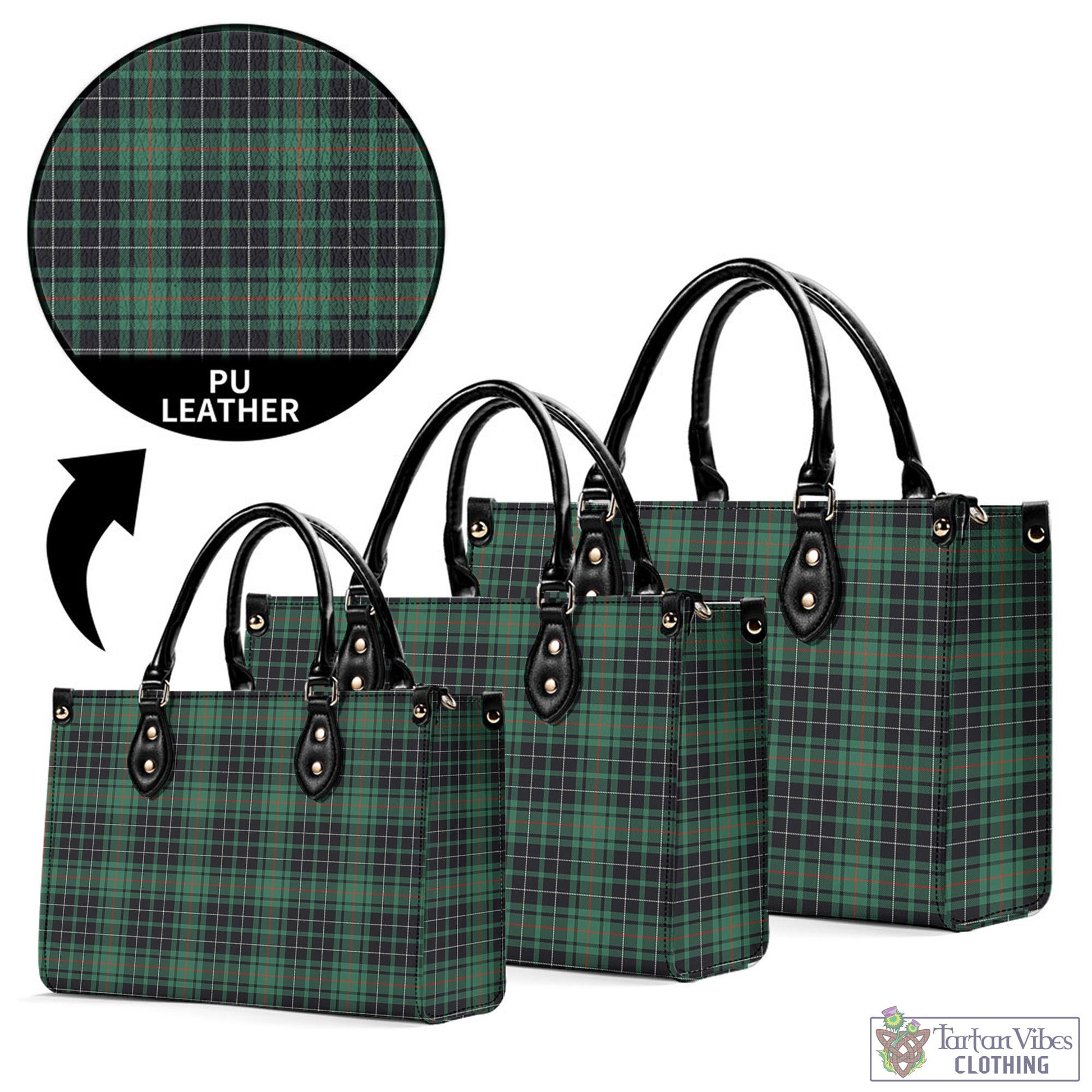 Tartan Vibes Clothing MacAulay Hunting Ancient Tartan Luxury Leather Handbags