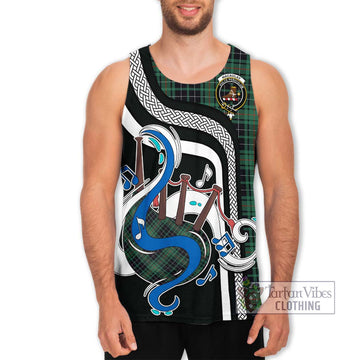 MacAulay Hunting Ancient Tartan Men's Tank Top with Epic Bagpipe Style