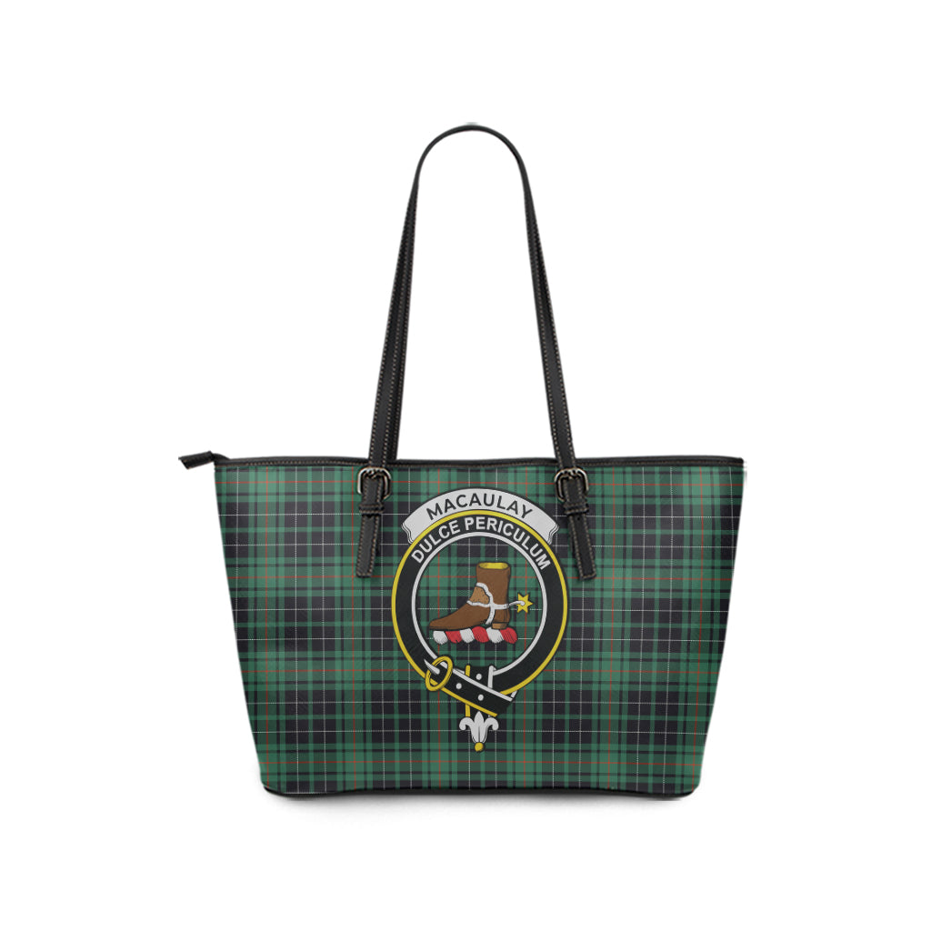 macaulay-hunting-ancient-tartan-leather-tote-bag-with-family-crest