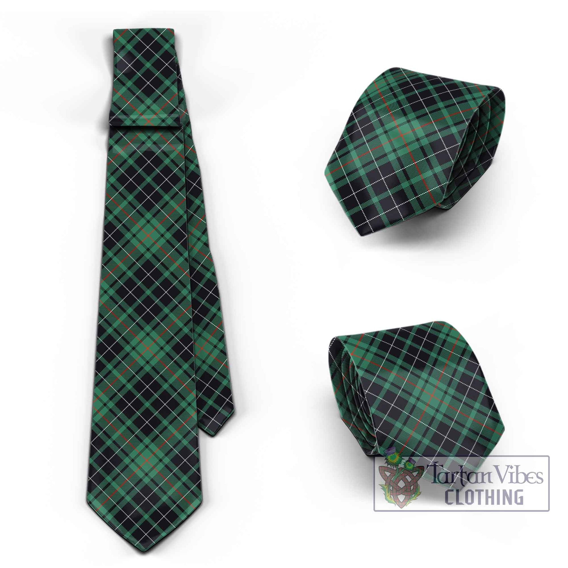 Tartan Vibes Clothing MacAulay Hunting Ancient Tartan Classic Necktie Cross Style