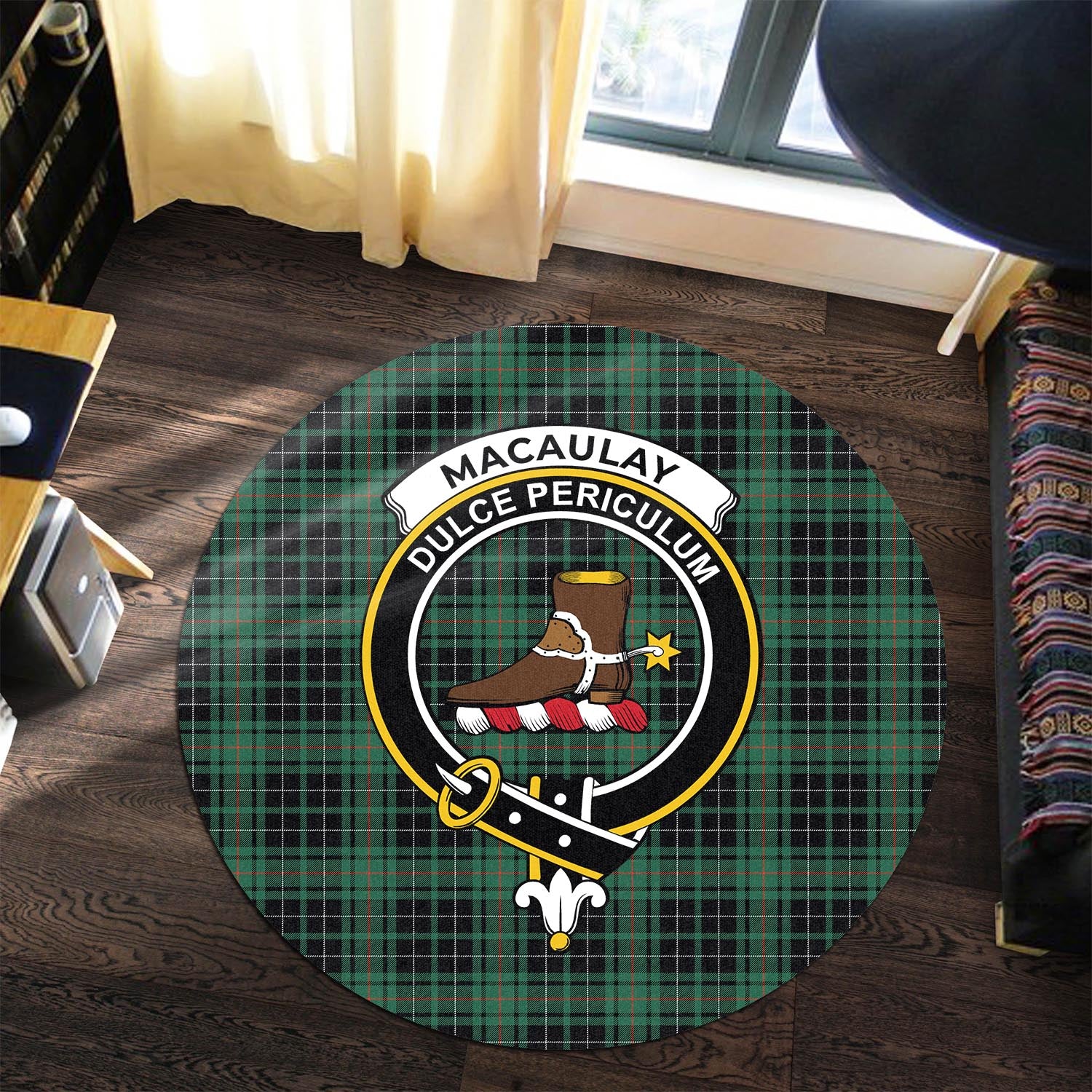 macaulay-hunting-ancient-tartan-round-rug-with-family-crest