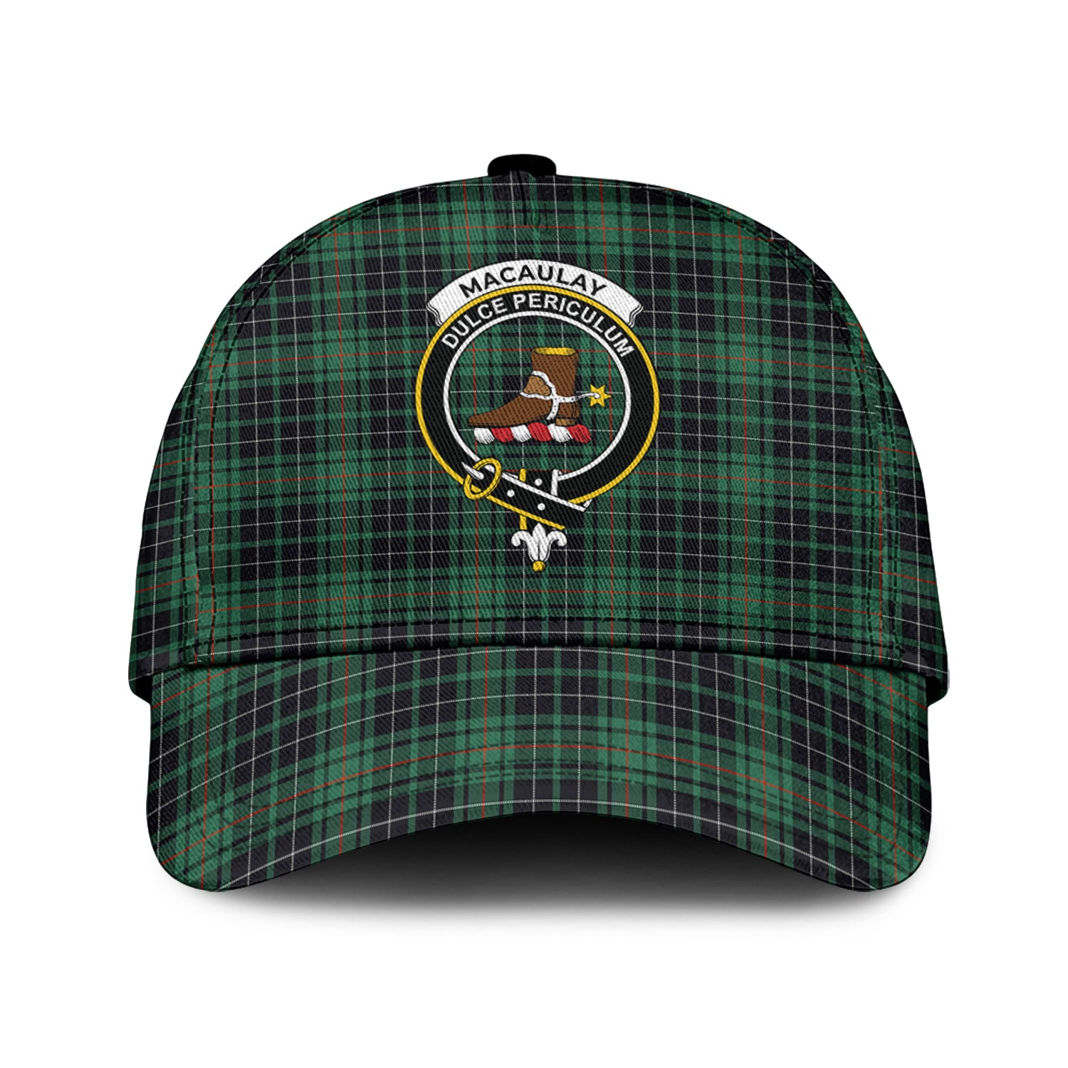 MacAulay Hunting Ancient Tartan Classic Cap with Family Crest Classic Cap Universal Fit - Tartan Vibes Clothing