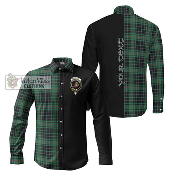 MacAulay Hunting Ancient Tartan Long Sleeve Button Shirt with Family Crest and Half Of Me Style