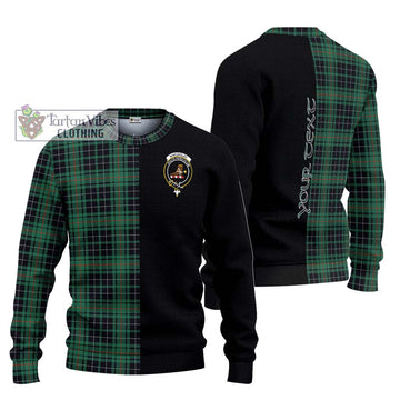 MacAulay Hunting Ancient Tartan Knitted Sweater with Family Crest and Half Of Me Style