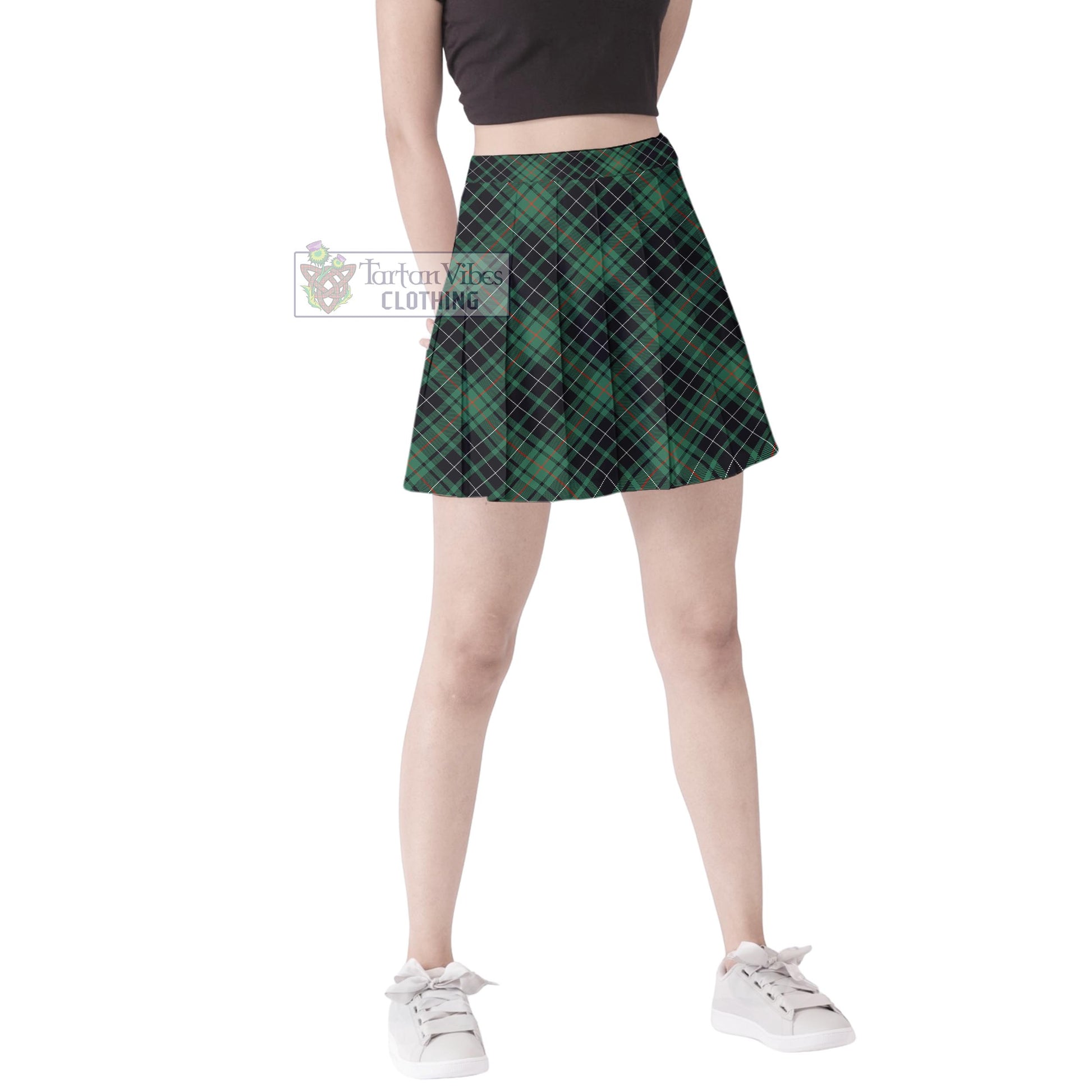 Tartan Vibes Clothing MacAulay Hunting Ancient Tartan Women's Plated Mini Skirt