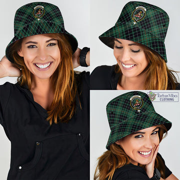 MacAulay Hunting Ancient Tartan Bucket Hat with Family Crest