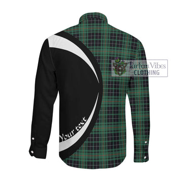 MacAulay Hunting Ancient Tartan Long Sleeve Button Up with Family Crest Circle Style