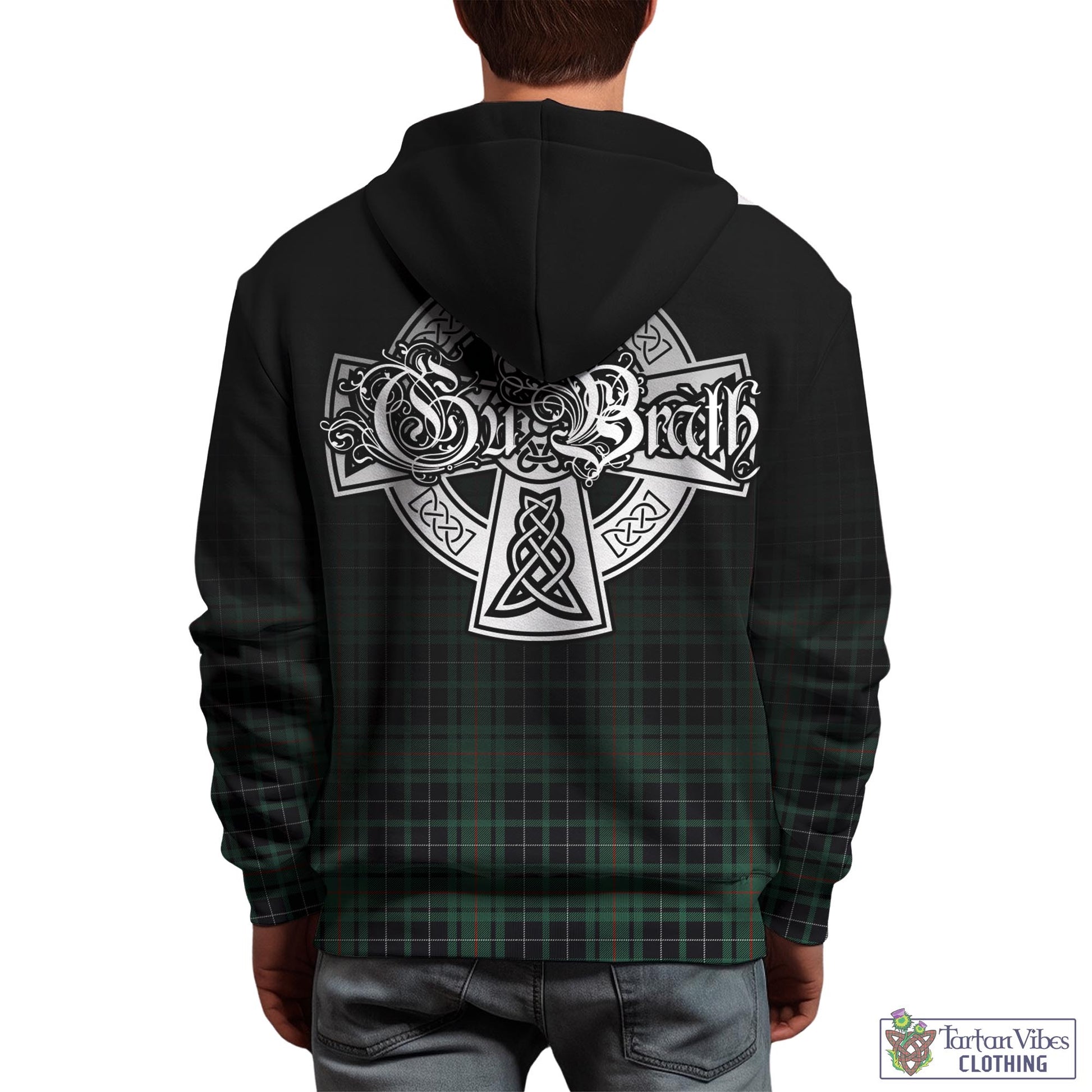 Tartan Vibes Clothing MacAulay Hunting Ancient Tartan Hoodie Featuring Alba Gu Brath Family Crest Celtic Inspired