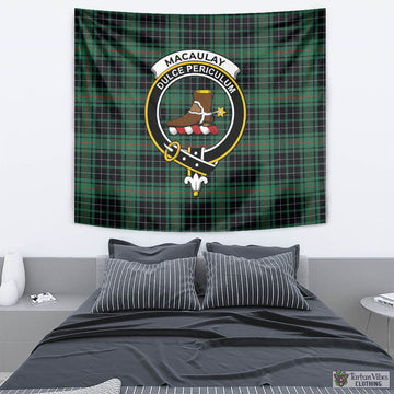 MacAulay Hunting Ancient Tartan Tapestry Wall Hanging and Home Decor for Room with Family Crest