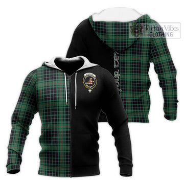 MacAulay Hunting Ancient Tartan Knitted Hoodie with Family Crest and Half Of Me Style