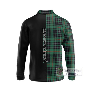 MacAulay Hunting Ancient Tartan Long Sleeve Polo Shirt with Family Crest and Half Of Me Style