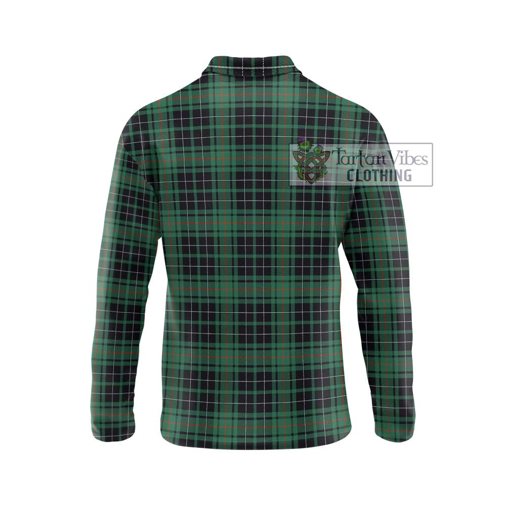 Tartan Vibes Clothing MacAulay Hunting Ancient Tartan Long Sleeve Polo Shirt with Family Crest DNA In Me Style